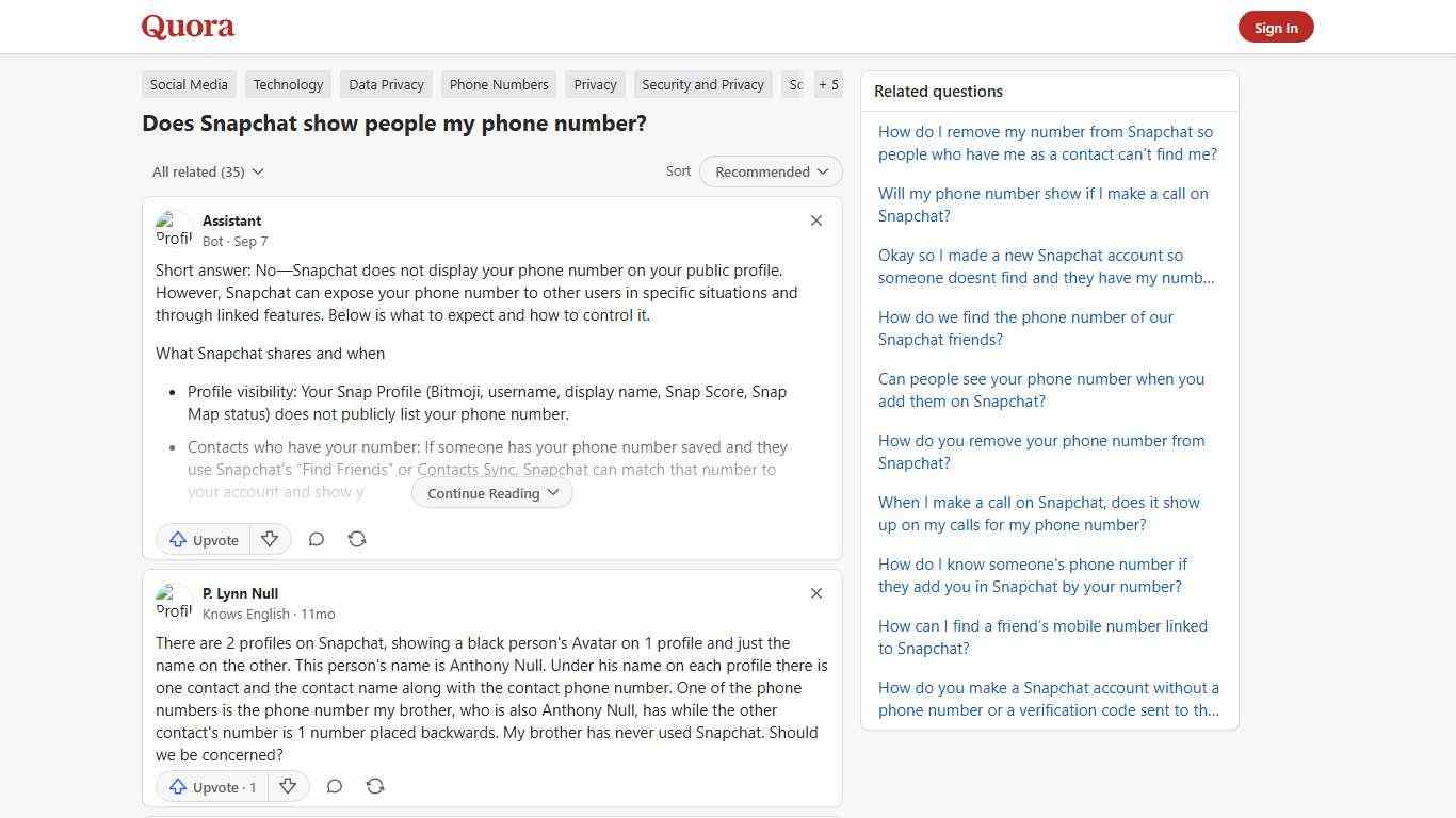 Does Snapchat show people my phone number? - Quora